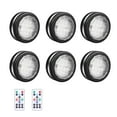 thumbnail image 1 of SHAGUOZHOU (6 Pack) Under Cabinet Lights Puck Lights Color Changing LED Puck Lights Battery Operated Dimmable With Remote & Timing Sensory Lights for Sensory Room Lamp for Kids, 1 of 8
