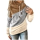 thumbnail image 1 of Sudaderas con capucha para mujer, cuello redondo, casual, manga larga, bloques de color, sudaderas con capucha, suéteres, tops de otoño Levamdar WRMH-1664-88, 1 of 5