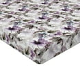 thumbnail image 4 of Ambesonne Floral Fitted Sheet, Pattern of Blooming Flowers, Twin Size, Lilac White and Slate Brown, 4 of 5