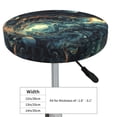thumbnail image 4 of Round Bar Stool Seat Covers, Enchanted Forest Skull Path Elastic Round Chair Cover Stool Seat Slipcover Bar Stool Cushions Round Pad for 12-14 inch, 4 of 7