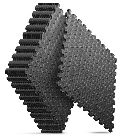 CONCETTA-24 Inch EVA Foam Tiles, 12P Puzzle Exercise Mat for Home Gym, Thick Interlocking Floor Mats, Ideal for Basement Rubber Protection and Outdoor Foam Mat Use