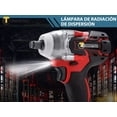 thumbnail image 4 of Pistola Impacto Llave Taladro Inalámbrica Sincarbono 650nm, Color Negro con Rojo, 4 of 5