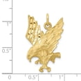thumbnail image 2 of Auriga Fine Jewelry 10K Yellow Gold Eagle Charm Pendant for Women (L-25 mm,W-16 mm), 2 of 5