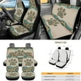 thumbnail image 3 of Yuyamidu Boho Car Seat Cover Full Set of 12 Dog Paw Auto Steering Wheel Cover Seatbelt Shoulder Pad Coasters Keychain Universal Car Accessories, 3 of 6