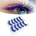 thumbnail image 1 of 5 Pairs 3D False Eyelashes Gradient Color Soft Comfortable to Wear Imitation Mink Beauty False Eye Lashes, 1 of 8