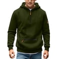thumbnail image 3 of Falkdiz Boys Hooded Sweatshirts Warm with Pockets Pullover Winter Outdoor Casual Long Sleeve Shirts for Boys Stylish,Army Green,Size: 5, 3 of 8
