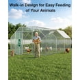 thumbnail image 6 of YODOLLA Outdoor Chicken Playpen 19' x 9' x 6.5' Walk-in Metal Hen Cage with Waterproof Cover Chicken Coop Enclosure, 6 of 15