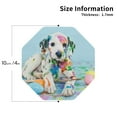 thumbnail image 3 of Balery 6 Pcs A Funny Little Dalmatian Puppyleather Coasters Set, Drink Table Cup Coasters For Living Room Kitchen Coffee Decor, 3 of 9