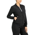 thumbnail image 2 of Hanes ComfortFit Stretch Zip-Front Bomber Scrub Jacket (Women's), 2 of 5