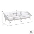 thumbnail image 7 of Athos Indoor Outdoor 3 Seater Sofa in Dark Eucalyptus Wood with Charcoal Rope and Gray Cushions, 7 of 7