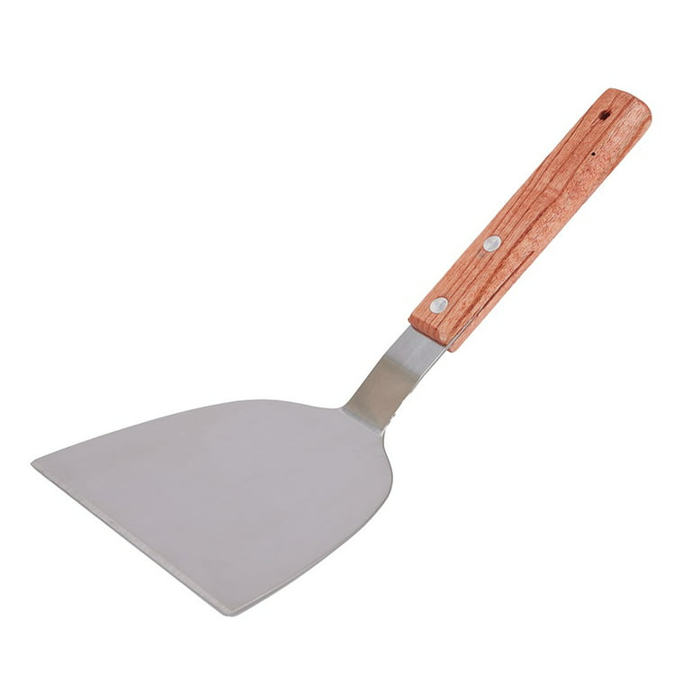 2pcs Griddle Spatula Pizza Grill Spatula Baking Cutter Wooden Handle -  Brown,Silver - 2 Pcs - Bed Bath & Beyond - 33901496