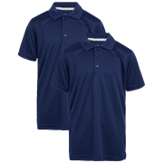 Galaxy by Harvic Boys' School Uniform Shirt - 2 Pack Moisture Wicking Polo T-Shirt (8-20)
