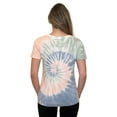 thumbnail image 3 of Just Love Loop Terry Tie Dye T-shirt for Women (Tie Dye Aqua Pink and Grey Swirl, Large), 3 of 3