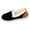 Black, variant on Women's Snow Boots Fleece Lined Comfortable Fashion Slip on Walking Flats Loafers Casual Winter Ankle Booties for Indoor Outdoor Brown Size 6.5