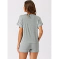 thumbnail image 4 of DARING DIVA Women's Sleepwear Soft Modal Lounge Pajama Set Light Gray S, 4 of 6