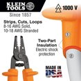 thumbnail image 3 of Insulated Klein-Kurve Wire Stripper/Cutter, Orange Klein Tools 11055-INS, 3 of 3