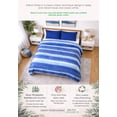 thumbnail image 2 of Shibori Stripe-Recycled Plastic/Sustainable Cotton Queen Duvet Cover Set Including 2 Shams.Made in Green by Oeko-Tex., 2 of 7