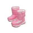 thumbnail image 3 of Woobling Bottillons d'Hiver Antidérapants pour Enfants, Marche, Chauds, Plats, Bottes de Neige, Bottes Confort, Rose 11.5C, 3 of 9
