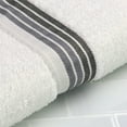 thumbnail image 4 of Mainstays Basic Bath Towel, Soft 100%  Cotton and Highly Absorbent Striped Bath Towel, White, 4 of 9