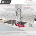 thumbnail image 5 of Stylish Undermount 28" Stainless Steel Double Bowl Kitchen Sink with Strainers S-403, 5 of 10