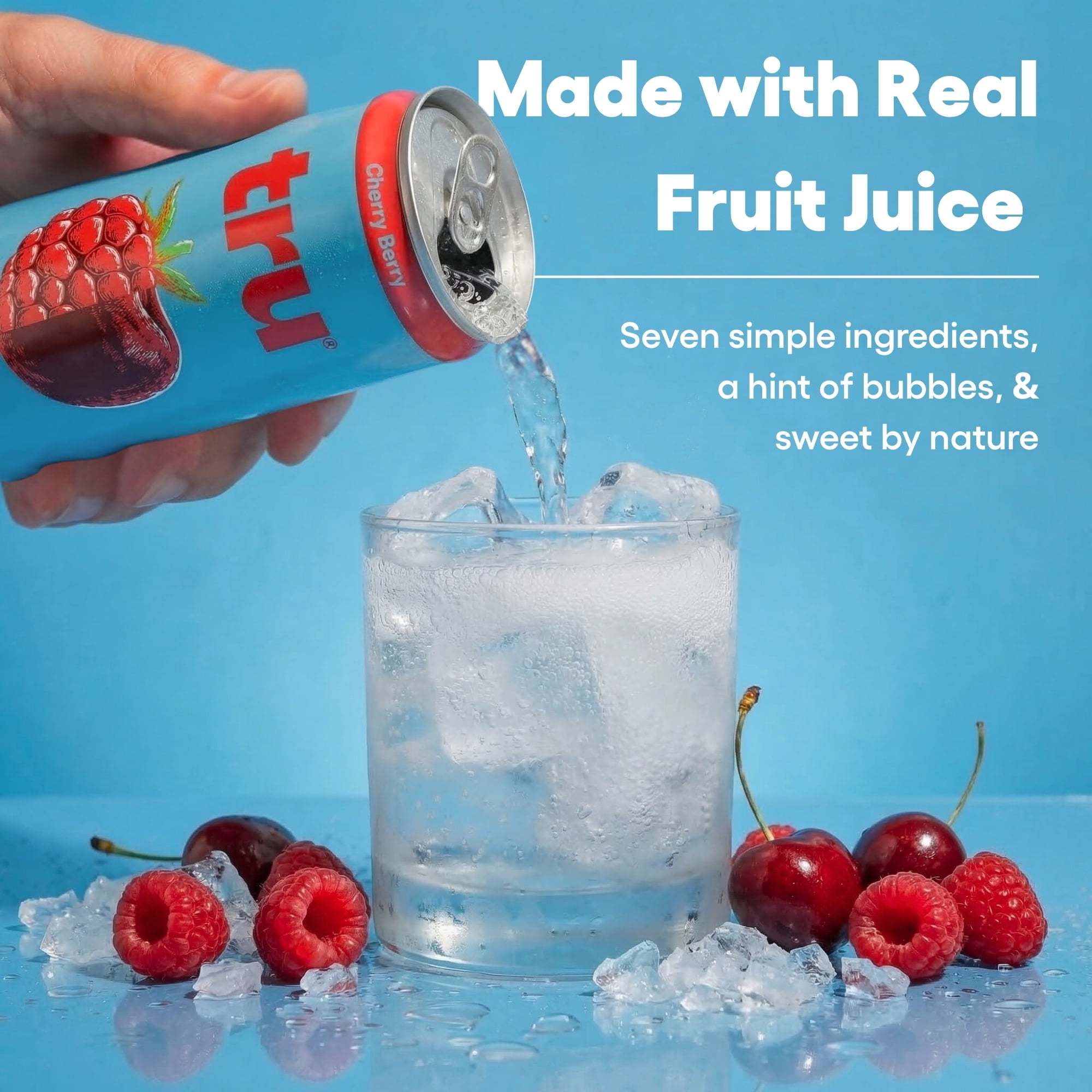 Tru Calming Drink Variety Pack, Magnesium Glycinate Sparkling Water with Real Fruit Juice, 3 Flavors, Caffeine Free, No Added Sugar, Keto, Vegan, Kosher, Gluten Free, 12 Fl Oz (Pack of 12)