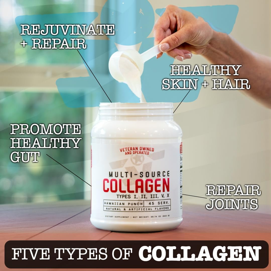 Frontline Formulations Multi-Source Collagen, Promotes Hair, Skin and Nail Health, French Vanilla