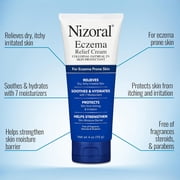 Nizoral Eczema Relief Cream- Relieves Dry, Itchy, Irritated Skin, Soothes and Hydrates with 7 Moisturizers, Colloidal Oatmeal 2%, Twin Pack