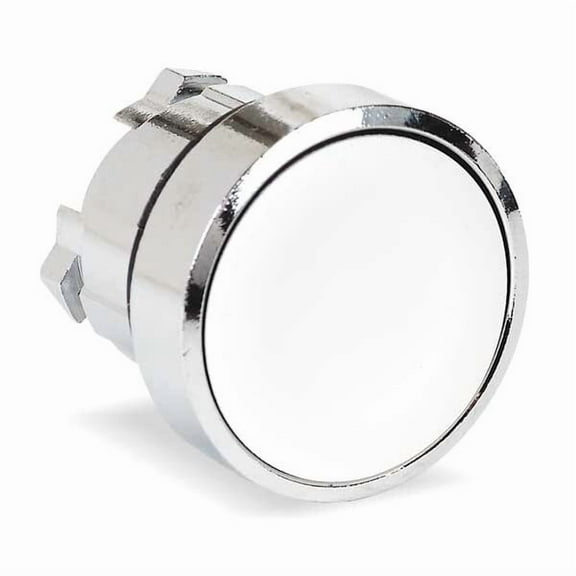 Schneider Electric Flush Push Button,White,Non-Illum,22mm ZB4BH01