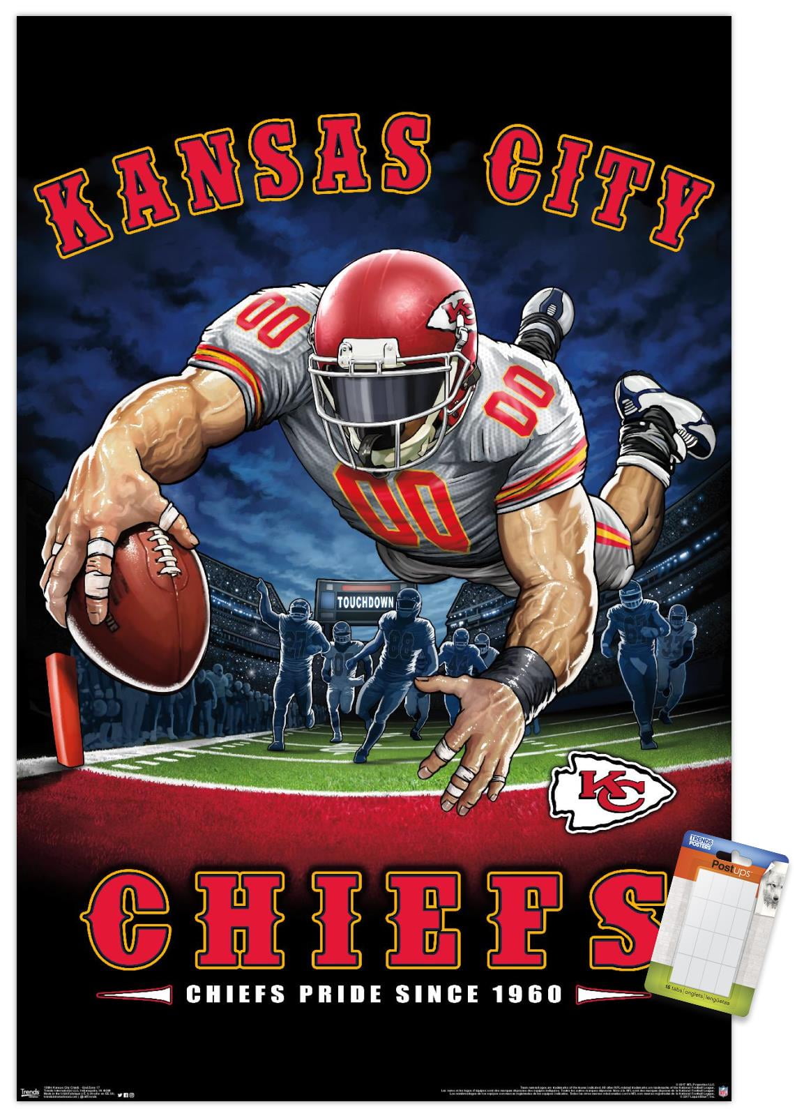 Nfl Kansas City Chiefs End Zone Premium Poster And Poster Mount Bundle Walmart Com Walmart Com