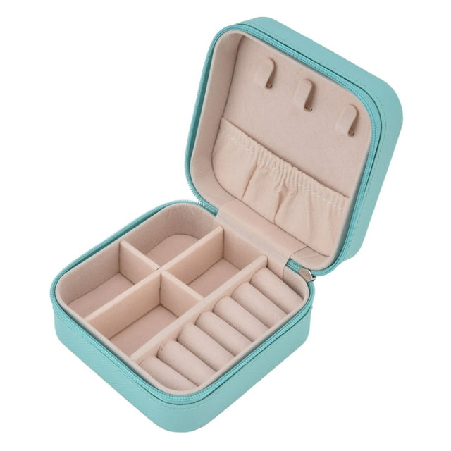 Estuche de viaje pequeño para joyas, estuche de viaje portátil con caja de viaje para joyas, minicaja de almacenamiento para viajes, rendimiento confiable