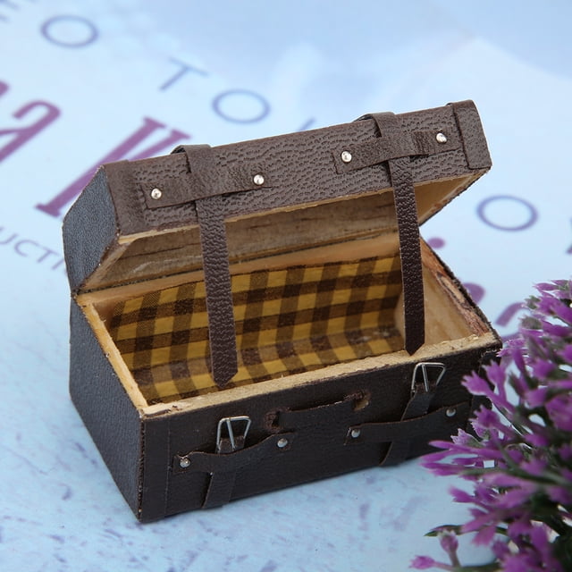 Toy Suitcase , Retro Miniature Suitcase, Classical for Kids Dolly House