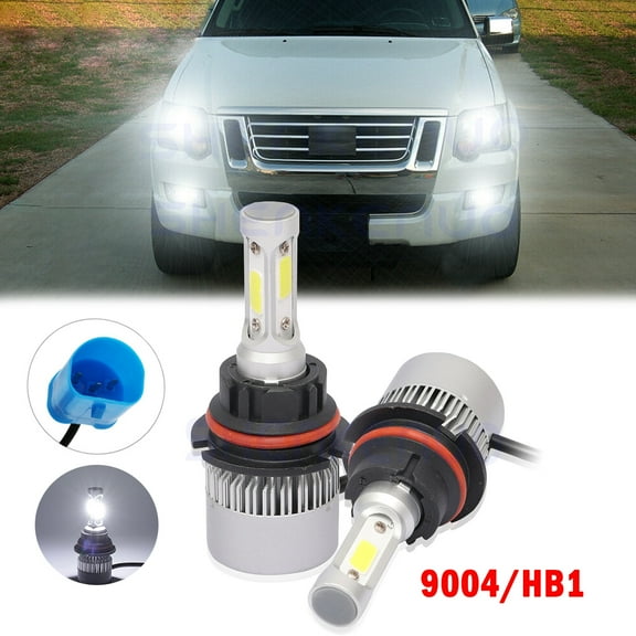 For Ford Explorer 1991-1994 6000K 2PC 9004 LED Headlight High/Low Beam Bulbs Kit