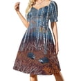 thumbnail image 3 of Vestido de manga corta The Badgers of Autumn Wood Ropa femenina vestidos de noche de lujo para mujer Vestido, 3 of 7