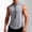 Gray, variant on VgaVtl Big and Tall Men Tank Top Hooded Summer Tops for Men Plain Sleeveless Leisure White Quick Drying Fitness Tops