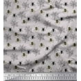 thumbnail image 1 of Soimoi Gray Cotton Voile Fabric Web & Spider Insects Decor Fabric Printed Yard 42 Inch Wide, 1 of 3