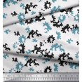 thumbnail image 3 of Soimoi Blue Rayon Crepe Fabric Camouflage Texture Fabric Prints By Yard 46 Inch Wide, 3 of 3