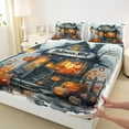 thumbnail image 3 of jejeloiu Halloween Shop Bed Sheets,Spooky Pumpkin Lantern King Sheets,Autumn Fall Maples Sheet Set For Teen,Microfiber Bedroom Decoration,4pcs, 3 of 7