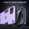 thumbnail image 2 of Allytech Hybrid Protective Case for iPhone 12 Pro Max, Camera Screen Protection, Soft TPU Bumper + Hard PC Back Panel Anti-Drop & Anti-Oil Case Cover for iPhone 12 Pro Max, Purple, 2 of 7