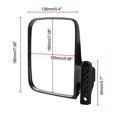 thumbnail image 2 of 2Pcs Easy Installation Clear Golf Cart Wide Panoramic Rear View Mirror Side Border Fits Club Car Golf Equipment, 2 of 4