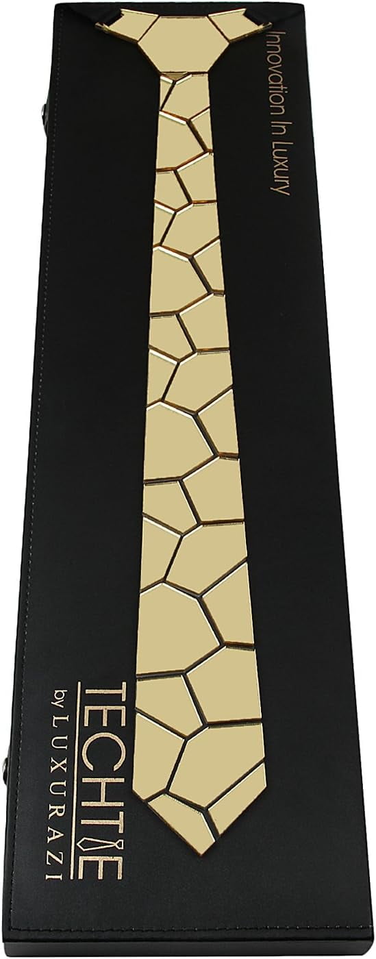 Gold Mirror Pebble Convulsion Tech Tie