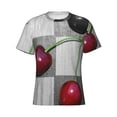 thumbnail image 3 of Naloa Cherries laid Men's T-Shirt Sport T-shirt Men's Basic Tee Casual Men's Shirt, Round Neck, Short Sleeves - Medium, 3 of 5