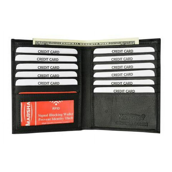 RFID Blocking Bifold Hipster Credit Card Wallet Premium Lambskin Leather RFID P 2502