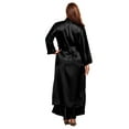 thumbnail image 2 of Full Figure Plus Size Long Satin Robe, 2 of 3