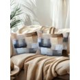 thumbnail image 2 of Waterproof Outdoor Throw Pillows with Inserts 12"x20" Set of 2, Abstract Gray Brown Soft Decorative Pillowcases for Couch Bedroom, Oil Painting Color Blocks Pillow Covers for Sofa Living Room, 2 of 8