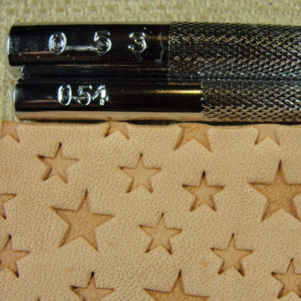 好久由craft Leather Stamping Tools, 5-Point Star Stamp Set, O53/O54