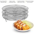 thumbnail image 6 of SLGHLSAHG Dehydrator Stand 3 Layer Round Dehydrator Rack for Ninja Air Fryer, Stainless Steel Air Fryer Rack Ninja Foodi Pressure Cooker and Air Fryer 4.2QT-6.8QT Silver B A23546, 6 of 6