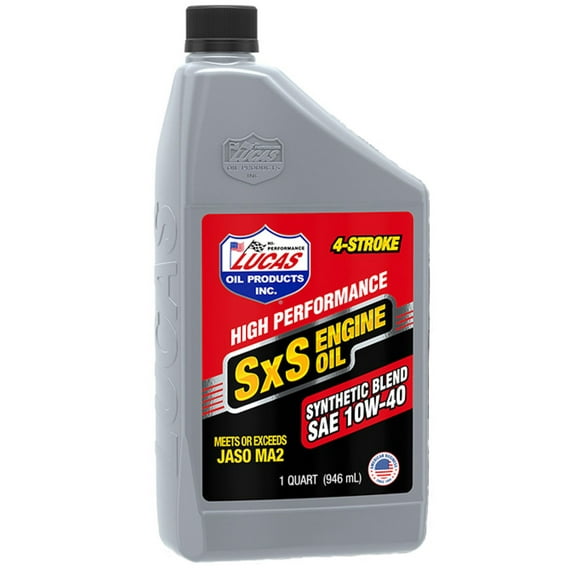 Lucas Oil 11196 4-Stroke High-Performance Synthetic Blend SxS Engine Oil 10W40