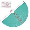 thumbnail image 3 of Cauagu 30" Christmas Tree Skirt Turquoise Glitter Pattern Christmas Tree Decorations Tree Mat for Xmas Decorations Occasion Holiday Home Decor -30", 3 of 7