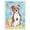 Red, variant on White Staffie Bull Terrier Easter Garden Flag