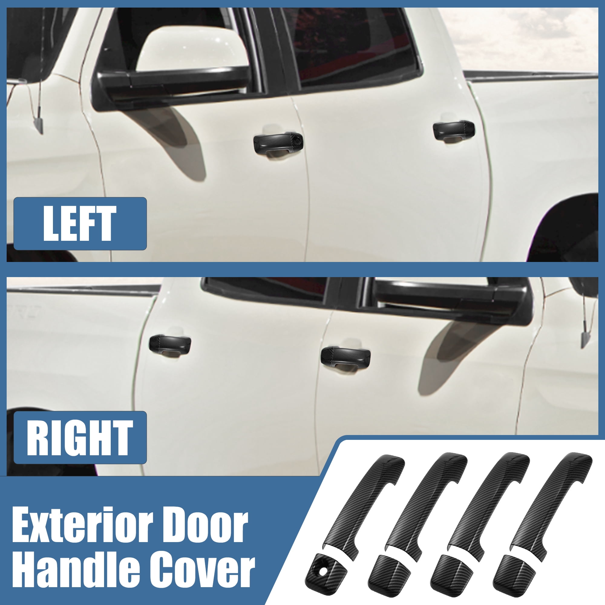Unique Bargains 8pcs ABS Exterior Door Handle Cover for Toyota Tundra 2007-2020